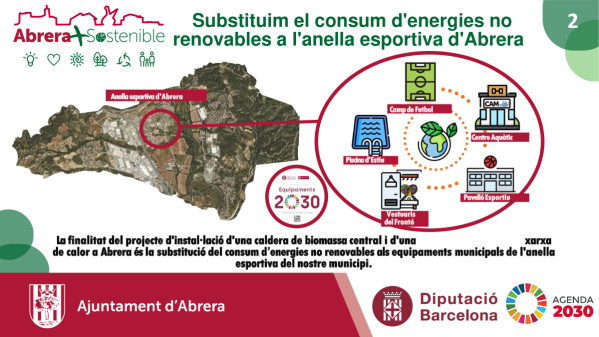 Abrera + Sostenible! Presentem el projecte d'instal·lació d'energies renovables per abastir set equipaments municipalS. Biomassa