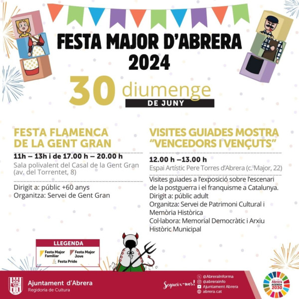 Festa Major 2024: Programació de diumenge 30 de juny