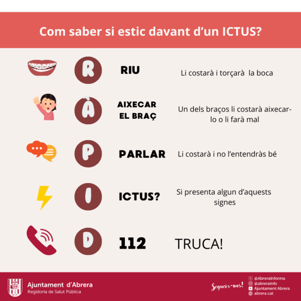 Des de l'Ajuntament d'Abrera ens sumem a la commemoració del Dia Mundial de l'Ictus