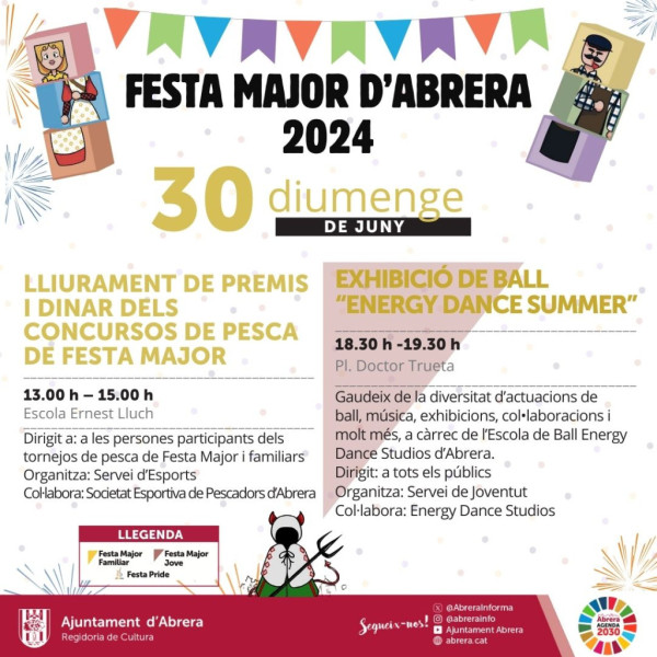 Festa Major 2024: Programació de diumenge 30 de juny