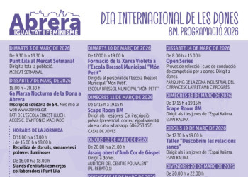 Abrera Municipi 100% Feminista! Durant tot el mes de març commemorarem el Dia Internacional de les Dones amb propostes per a tota la ciutadania