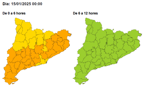 Avís per fred intens per dimecres 15 de gener de 2025