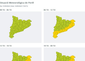 Avís per acumulació de pluja divendres 15-09-23