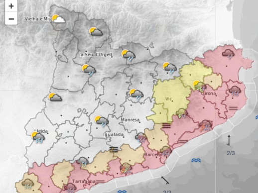 Avís per pluges divendres 15-09-23