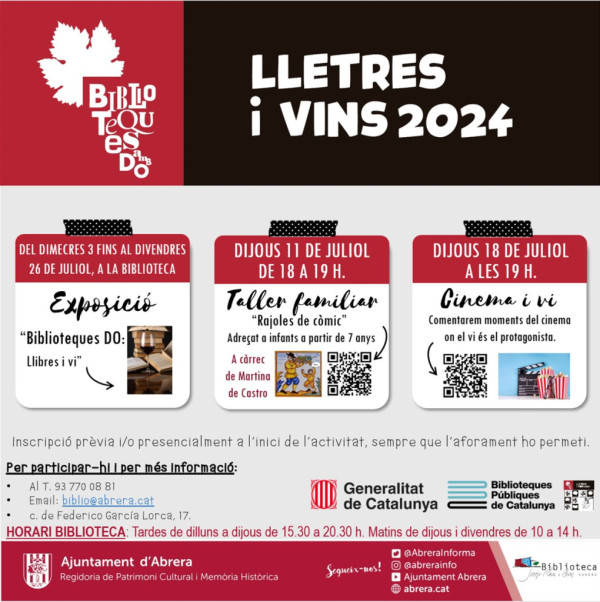Biblioteca Josep Roca i Bros - Lletres i vins Juliol 2024.jpg