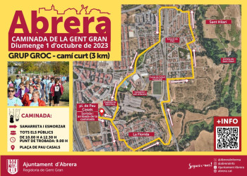 Tot a punt per la 24a Caminada de la Gent Gran, que tindrà lloc aquest diumenge 1 d'octubre - Recorregut camí curt 3 km