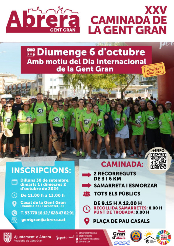 Caminada de la Gent Gran 2024 - inscripcions i activitat