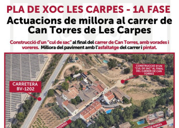 Pla de xoc de Les Carpes 1a fase. Actuacions de millora al carrer de can Torres de Les Carpes