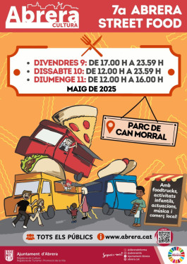 Aquest cap de setmana, torna l'Abrera Street Food! Us esperem al Parc de Can Morral el divendres 9, el dissabte 10 i el diumenge 11 de maig!