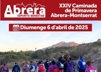 Cartell XXIV Caminada de Primavera Abrera-Montserrat - Diumenge 6 d'abril de 2025