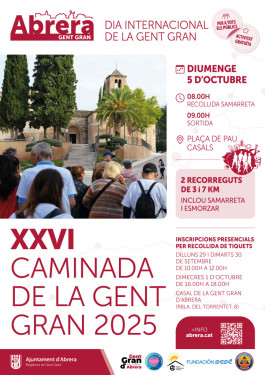 Obrim les inscripcions de la 26a Caminada de la Gent Gran d'Abrera