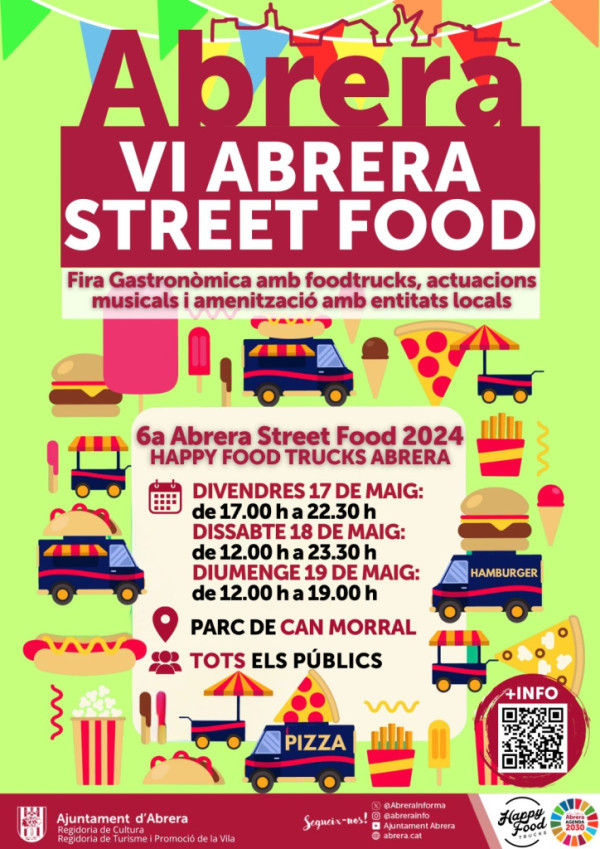 Torna l'Abrera Street Food! Us esperem al Parc de Can Morral el divendres 17, el dissabte 18 i el diumenge 19 de maig