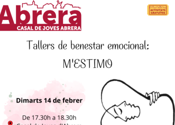 Cartell taller Benestar emocional Casal de Joves d'Abrera - 14 febrer 2023