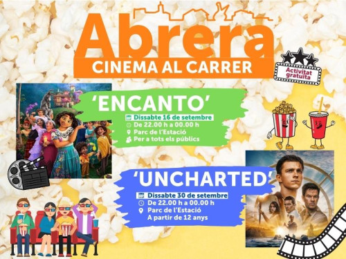 Atenció famílies! Celebrem el final de l'estiu a Abrera amb un nou cicle del 'Cinema al carrer'!