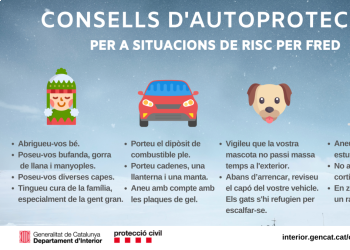 Consells d'autoprotecció per a situaacions de risc per fred