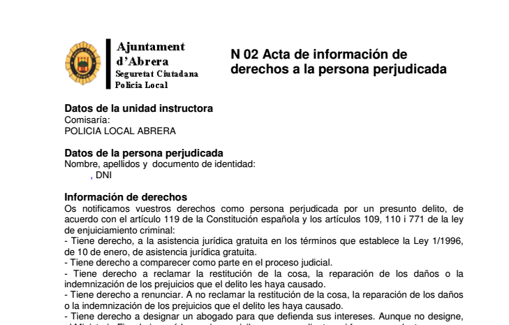 Denúncia Policia Local