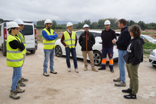 Visitem les obres de la connexió del barri de Can Vilalba a la xarxa de sanejament del sistema d'Abrera, un projecte llargament reivindicat per l’Ajuntament