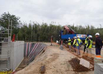 Visitem les obres de la connexió del barri de Can Vilalba a la xarxa de sanejament del sistema d'Abrera, un projecte llargament reivindicat per l’Ajuntament