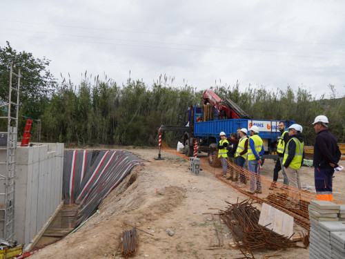 Visitem les obres de la connexió del barri de Can Vilalba a la xarxa de sanejament del sistema d'Abrera, un projecte llargament reivindicat per l’Ajuntament