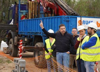 Visitem les obres de la connexió del barri de Can Vilalba a la xarxa de sanejament del sistema d'Abrera, un projecte llargament reivindicat per l’Ajuntament