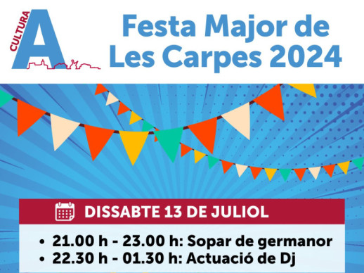 Cartell de la Festa Major del barri de Les Carpes 2024