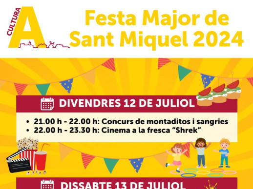 Cartell de la Festa Major del barri de Sant Miquel 2024