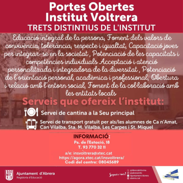 Portes Obertes Institut Voltrera