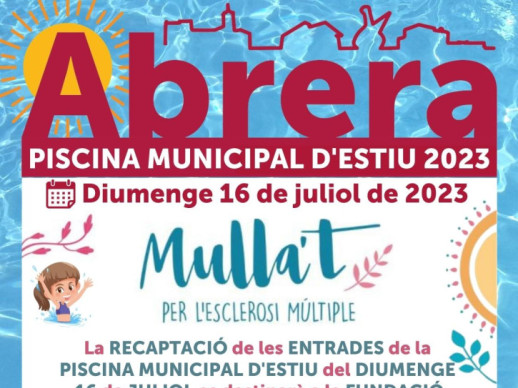 A Abrera, el diumenge 16 de juliol ens mullarem per l’esclerosi múltiple a la Piscina Municipal d'Estiu!