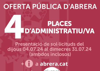 Procés de selecció de 4 places d'Administratiu/va