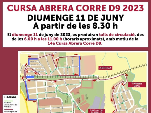 Plànol Abrera Corre D9 2023