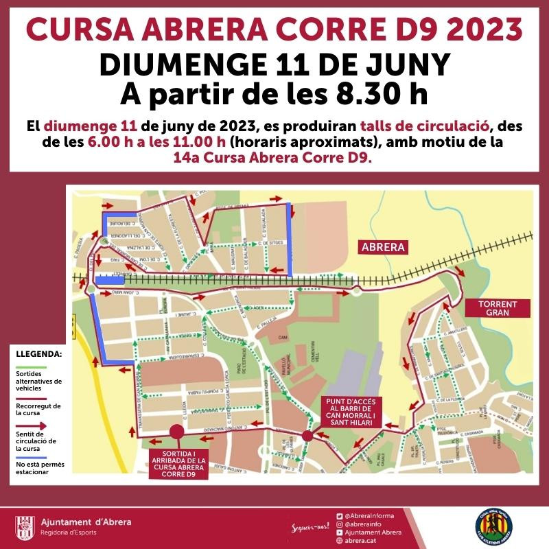 Plànol Abrera Corre D9 2023