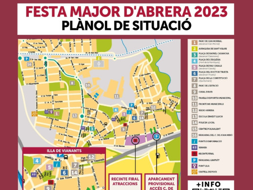 Festa Major d'Abrera 2023. Plànol de situació