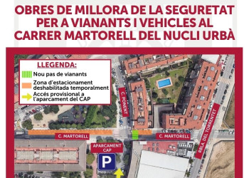 Millorem Abrera! Iniciem obres de millora de la seguretat per a vianants i vehicles en el carrer de Martorell del nucli urbà