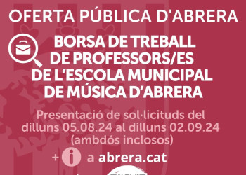 POST BORSA TREBALL ESCOLA MÚSICA AGOST 2024