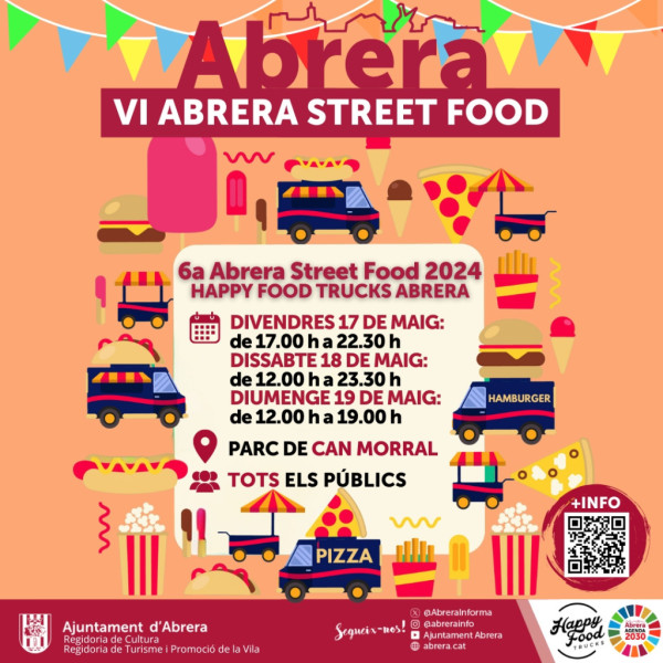 Torna l'Abrera Street Food! Us esperem al Parc de Can Morral el divendres 17, el dissabte 18 i el diumenge 19 de maig