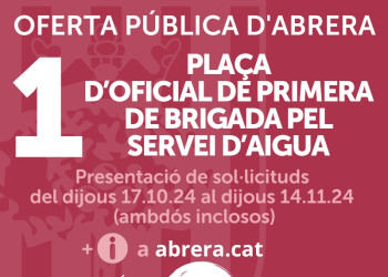 POST OFERTA 1 PLAÇA OFICIAL PRIMERA BRIGADA AIGUA OCTUBRE 2024