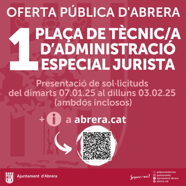 POST OFERTA 1 PLAÇA tècnica d'administració especial jurista.jpg