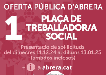 POST OFERTA 1 PLAÇA treballadora social