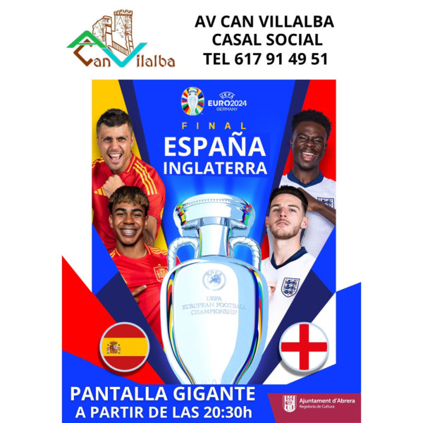 Retransmissió de la Final de l'Eurocopa 2024 al Casal Social de Can Vilalba