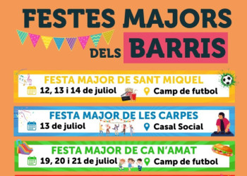 Calendari de les festes dels barris d'Abrera de 2024