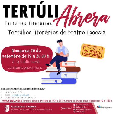 Atenció! La Biblioteca Josep Roca i Bros d'Abrera torna de vacances amb més activitats durant el mes de setembre! Us hi esperem!