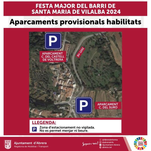 Festa Major Santa Maria de Vilalba 2024 - Plànol d'estacionaments