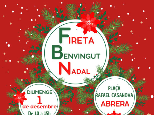 El Nadal es viu a Abrera! El proper diumenge 1 de desembre la plaça de Rafael Casanova acollirà la fireta Benvingut Nadal de l'Associació de Botiguers i Serveis d'Abrera