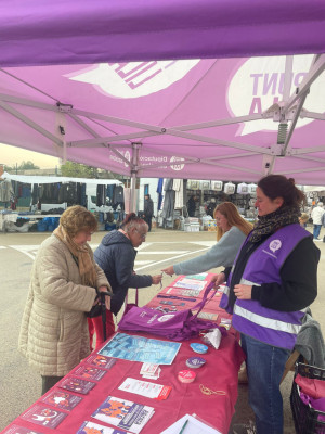 Dimarts 3 de març – Punt Lila al Mercat Setmanal