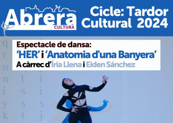 Encetem el Cicle de Tardor Cultural 2024 amb l'espectacle de dansa 'Her' i 'Anatomia d'una banyera' a càrrec d'Íria Llena i Eiden Sánchez