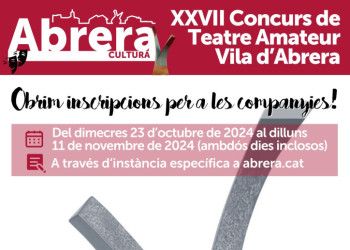 Cartell Concurs Inscripcions Concurs de Teatre Amateur 2025