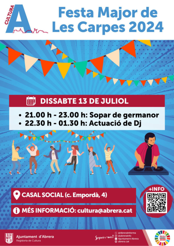 Cartell de la Festa Major del barri de Les Carpes 2024