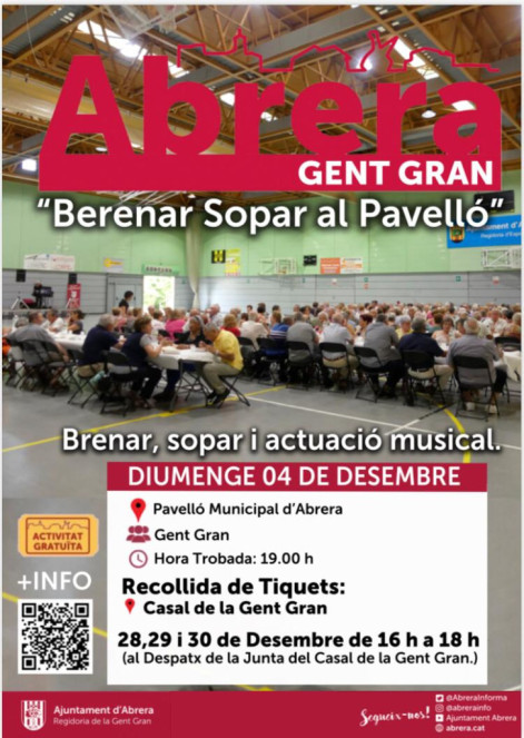 Cartell Berenar-Sopar de la Gent Gran 2022